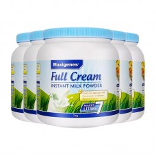 【12月大促】【新西兰直邮包邮】Maxigenes 美可卓 全脂成人牛奶粉 1公斤x6罐/箱【收件人身份证必须上传】【新疆、西藏、内蒙古、青海、宁夏、海南、甘肃，需加收运费】